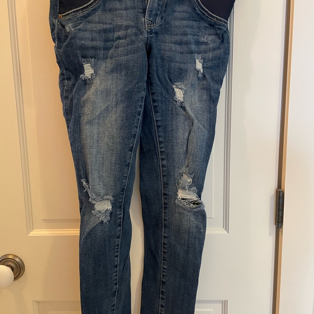 Pinkblush Ripped Blue Skinny Maternity Jeans